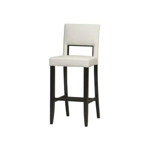 Linon Vega Bar Stool 30inch -Espresso Frame Finish 14054WHT-01-KD-U